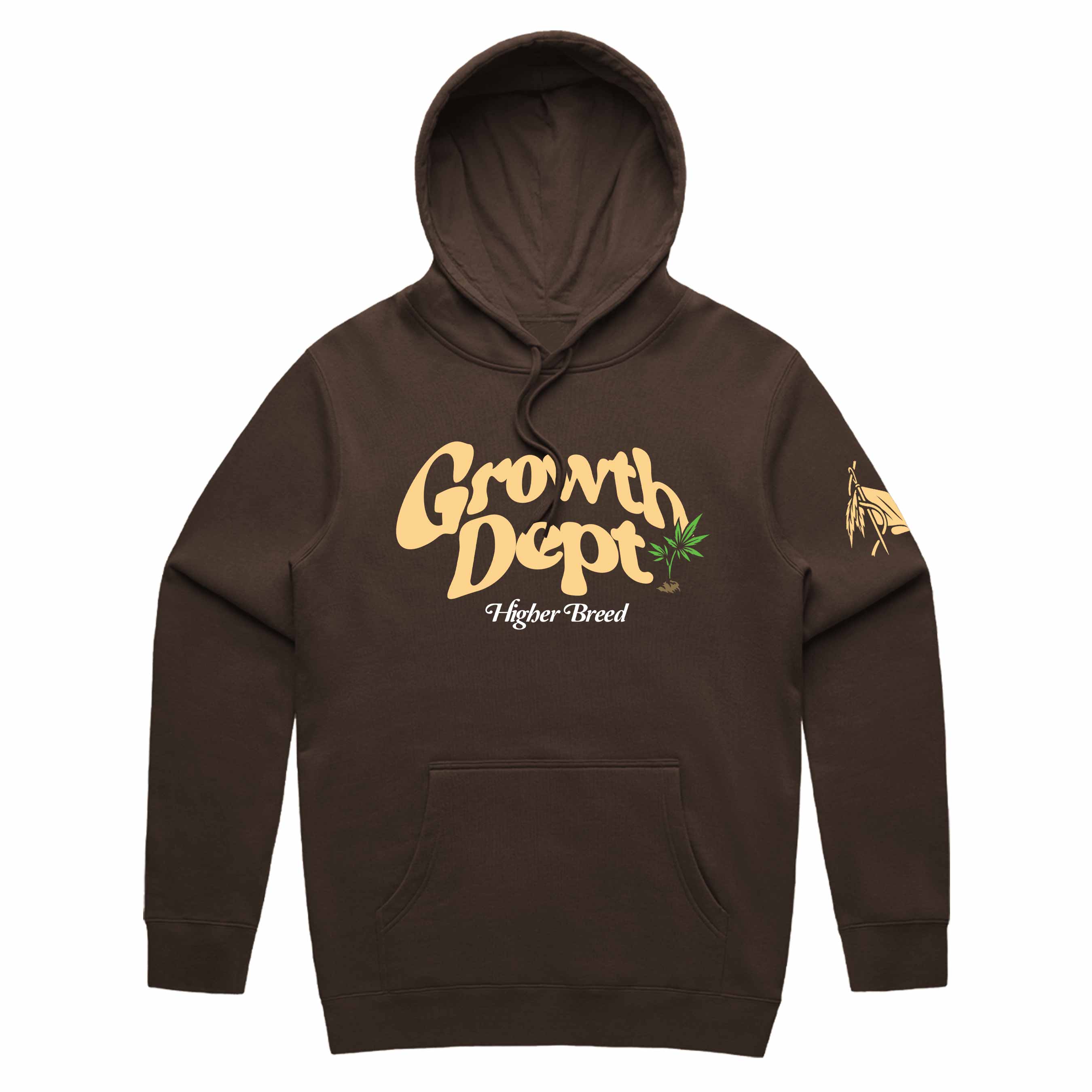 Growth Dept - Hoodie (Brown) – Higher Breed Clothing