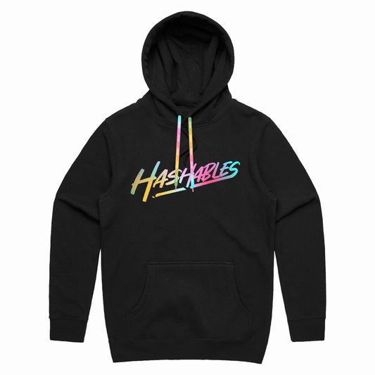 Hashables - Multicolored Logo Hoodie - Black