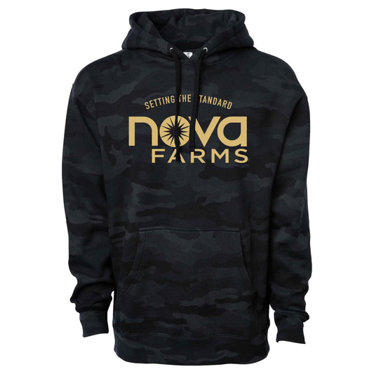 Nova Farms - Setting the Standard - Black Camo Hoodie